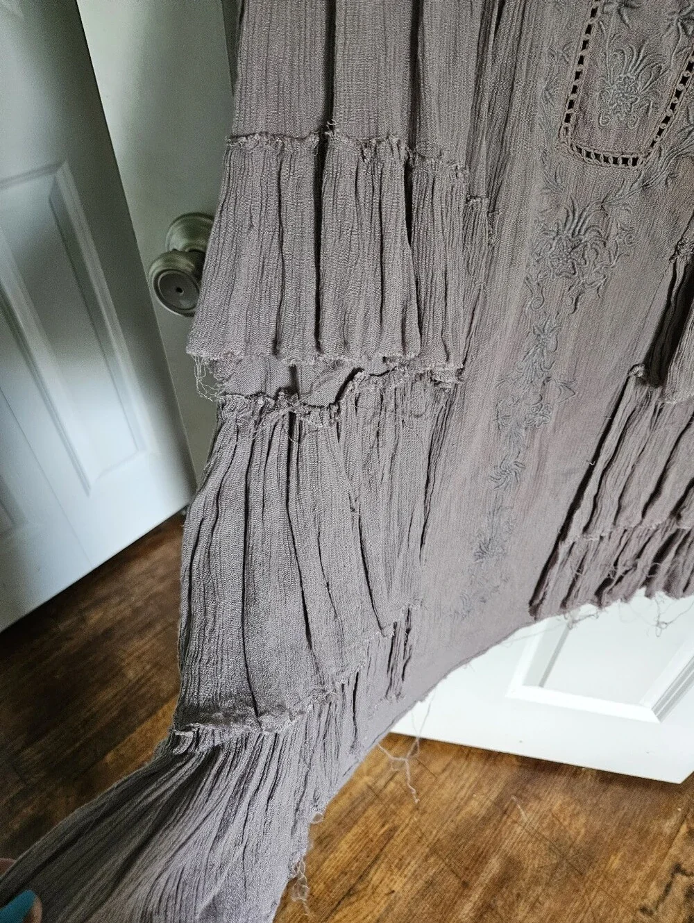 Free People Lavender And Lace Mini Dress